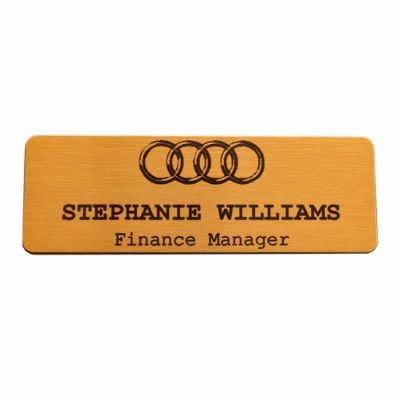Engraved Name Badge - Gold